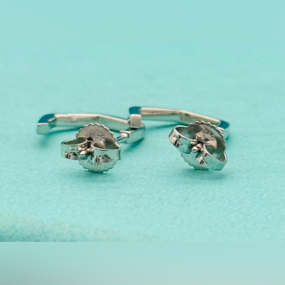 Tiffany & Co Frank Gehry Torque White Gold & Diamond Hoops Mini Pouch Box - Picture 3 of 7